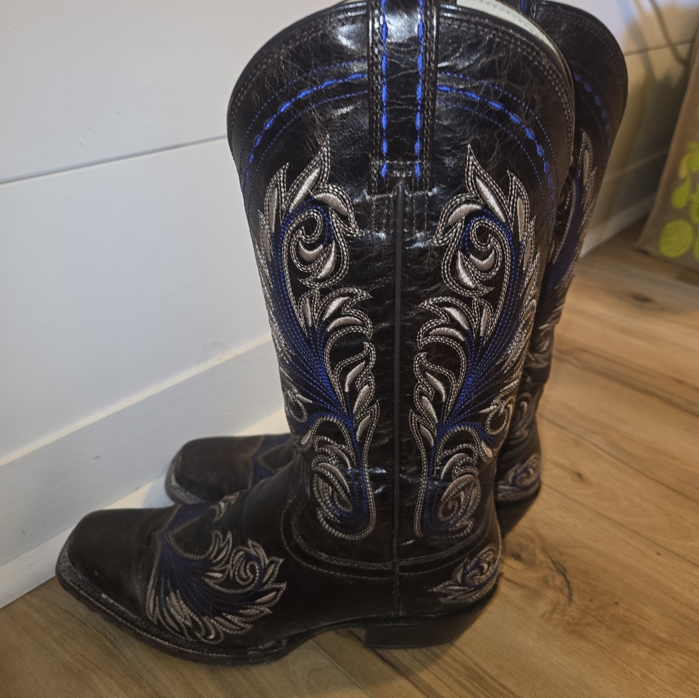 Ariat Catalina Western Square Toe Boots in Antique Espresso, Size 7 - Picture 3 of 4